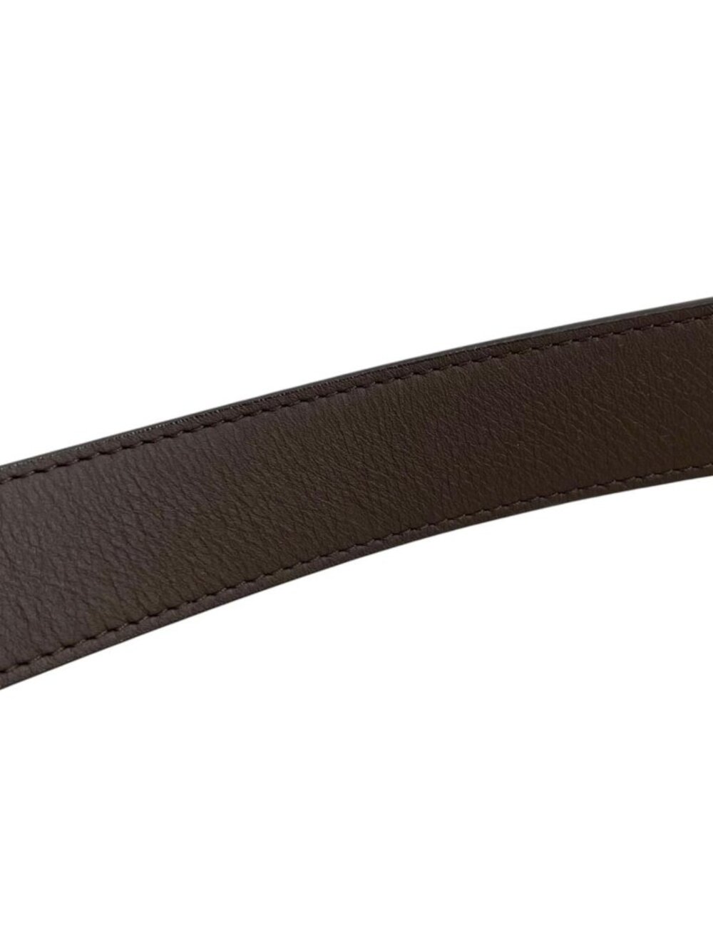 Louis Vuitton Belt Ceinture Carre Damier Ebene Logo Buckle Gold - Picture 8 of 9
